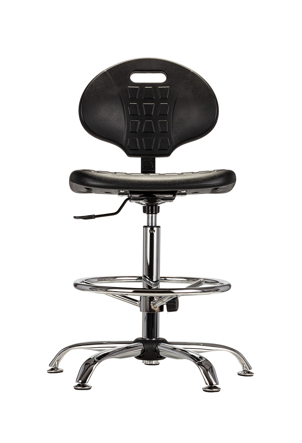 Wysokie krzesło poliuretanowe dla profesjonalnym stanowisku pakowania 